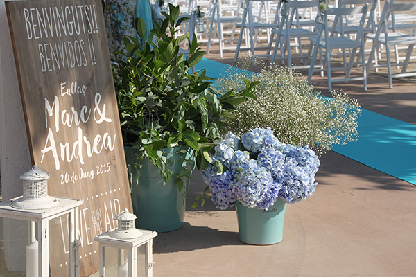 Detalles Boda en el Faro de Calella